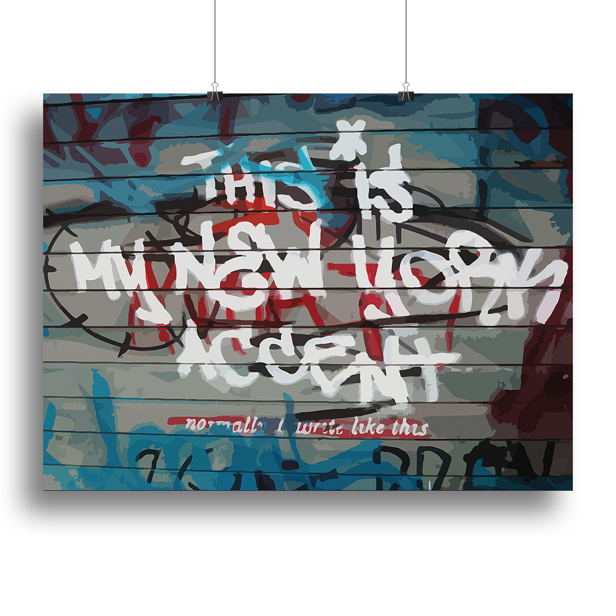 Banksy New York Accent Canvas Print or Poster - Canvas Art Rocks - 2