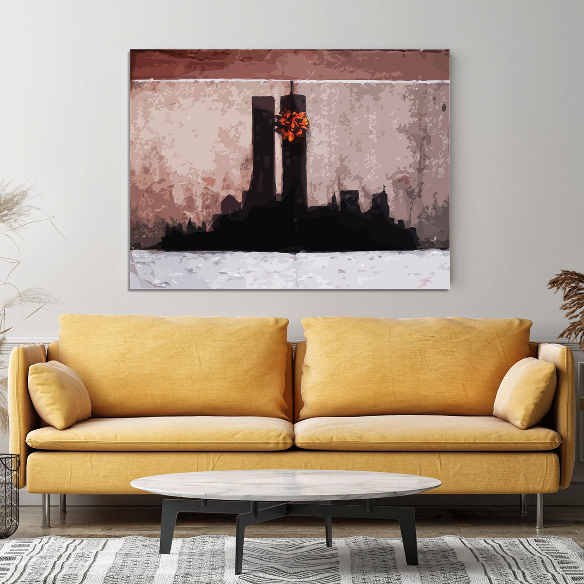 Banksy New York Twin Towers Canvas Print or Poster - Canvas Art Rocks - 4