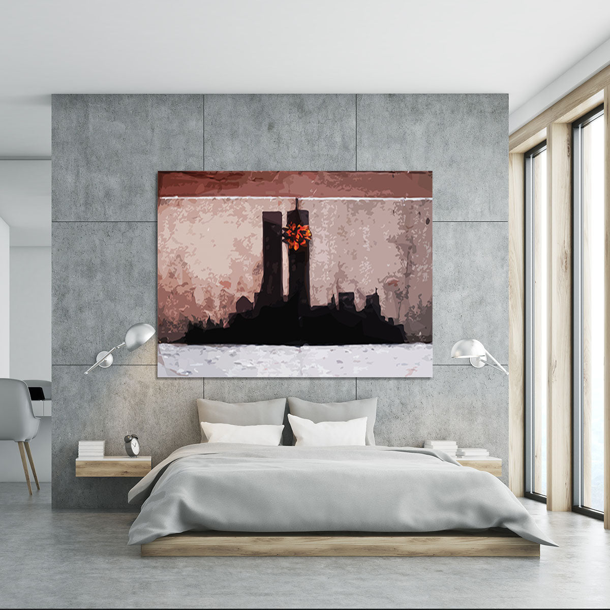 Banksy New York Twin Towers Canvas Print or Poster - Canvas Art Rocks - 5