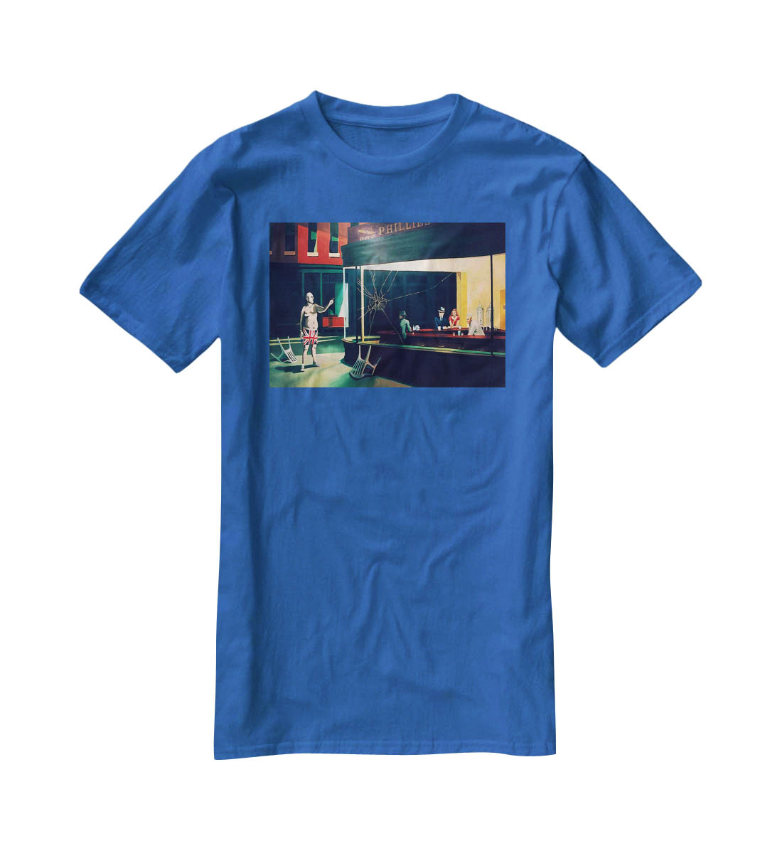 Banksy Nighthawks T-Shirt - Canvas Art Rocks - 2