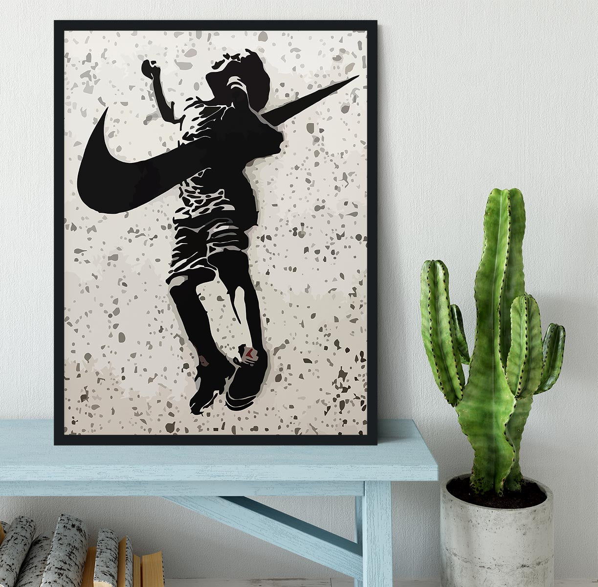 Banksy Nike Framed Print - Canvas Art Rocks - 2