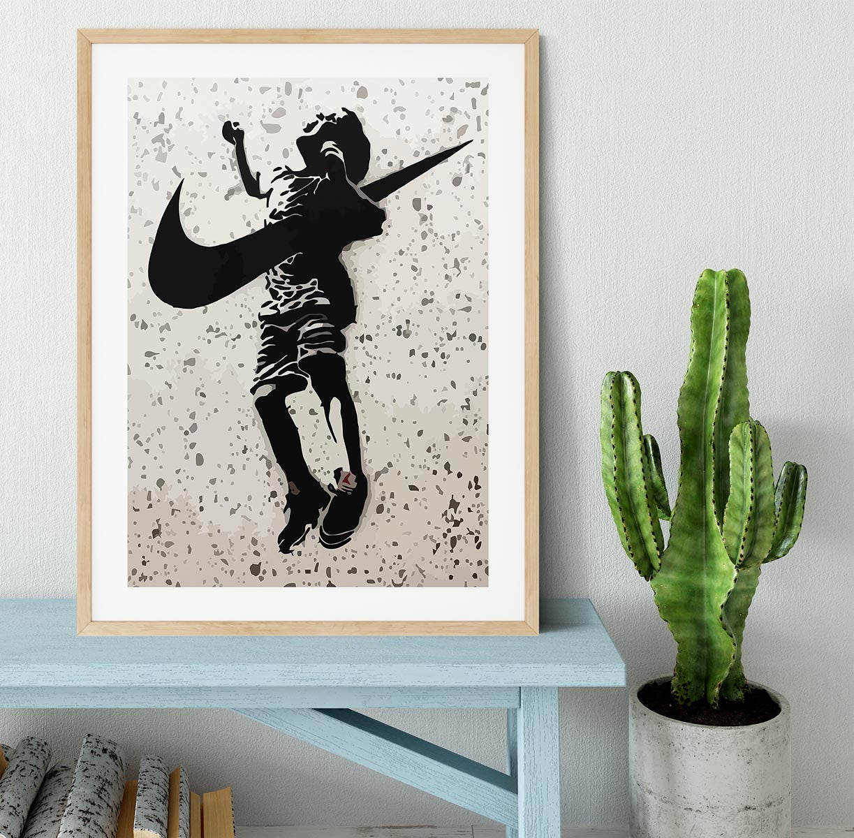 Banksy Nike Framed Print - Canvas Art Rocks - 3