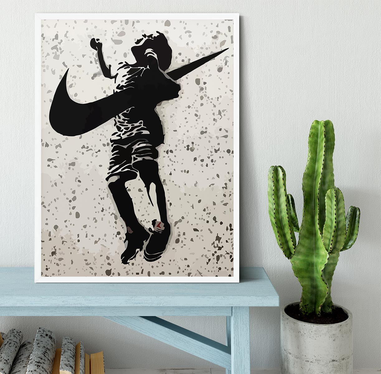 Banksy Nike Framed Print - Canvas Art Rocks -6