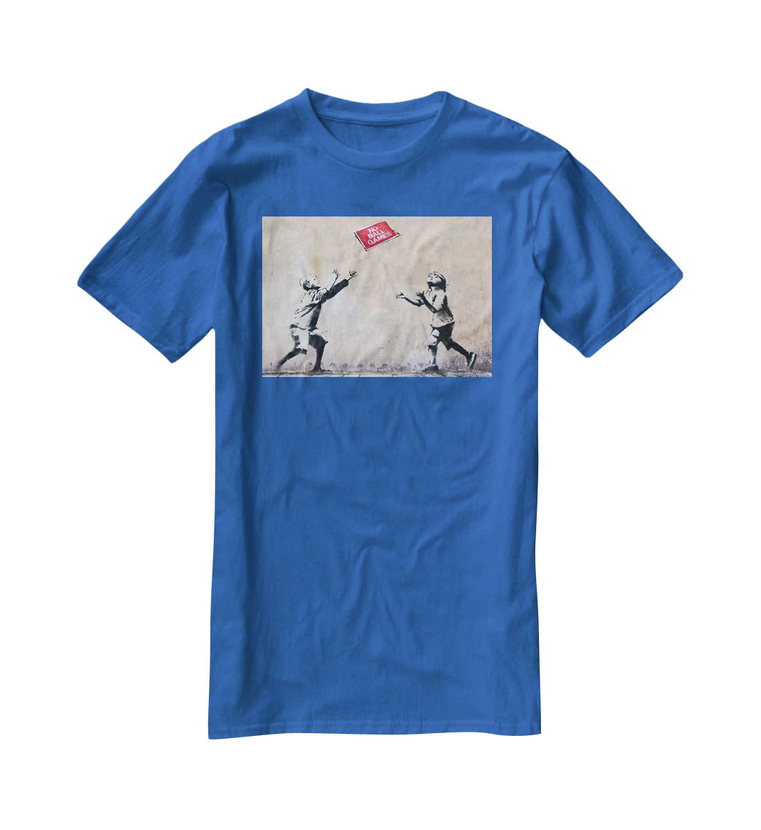 Banksy No Ball Games T-Shirt - Canvas Art Rocks - 2
