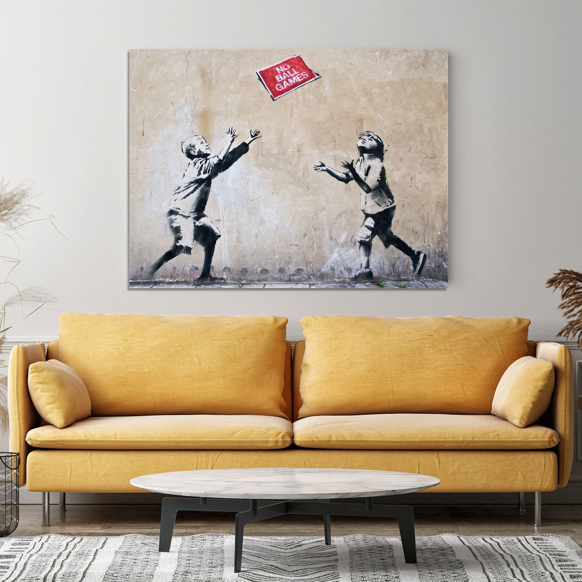 Banksy No Ball Games Canvas Print or Poster - Canvas Art Rocks - 4