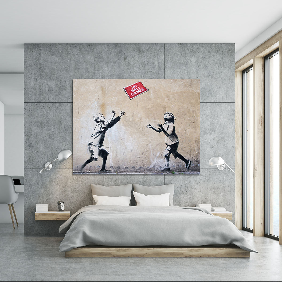 Banksy No Ball Games Canvas Print or Poster - Canvas Art Rocks - 5