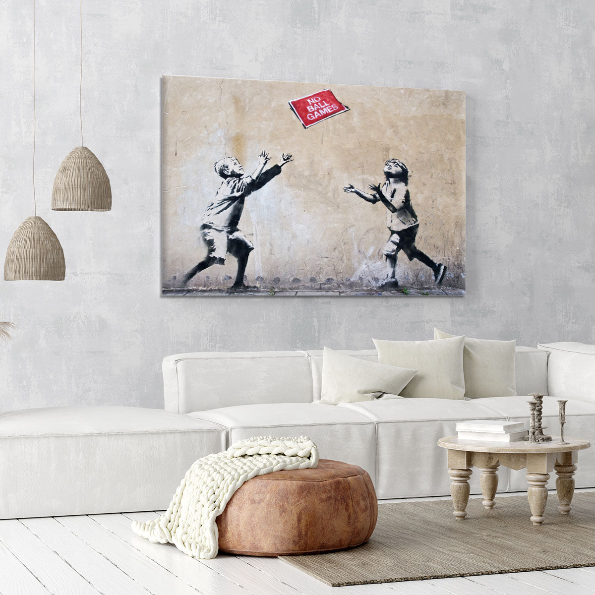 Banksy No Ball Games Canvas Print or Poster - Canvas Art Rocks - 6