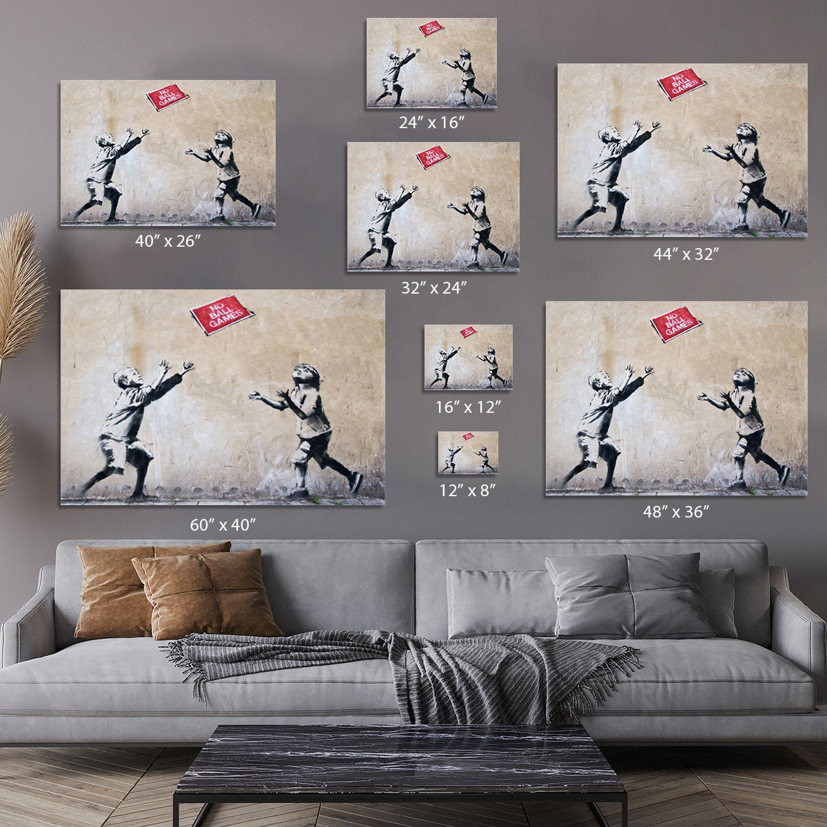 Banksy No Ball Games Canvas Print or Poster - Canvas Art Rocks - 7