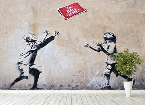 Banksy No Ball Games Wall Mural Wallpaper - Canvas Art Rocks - 4