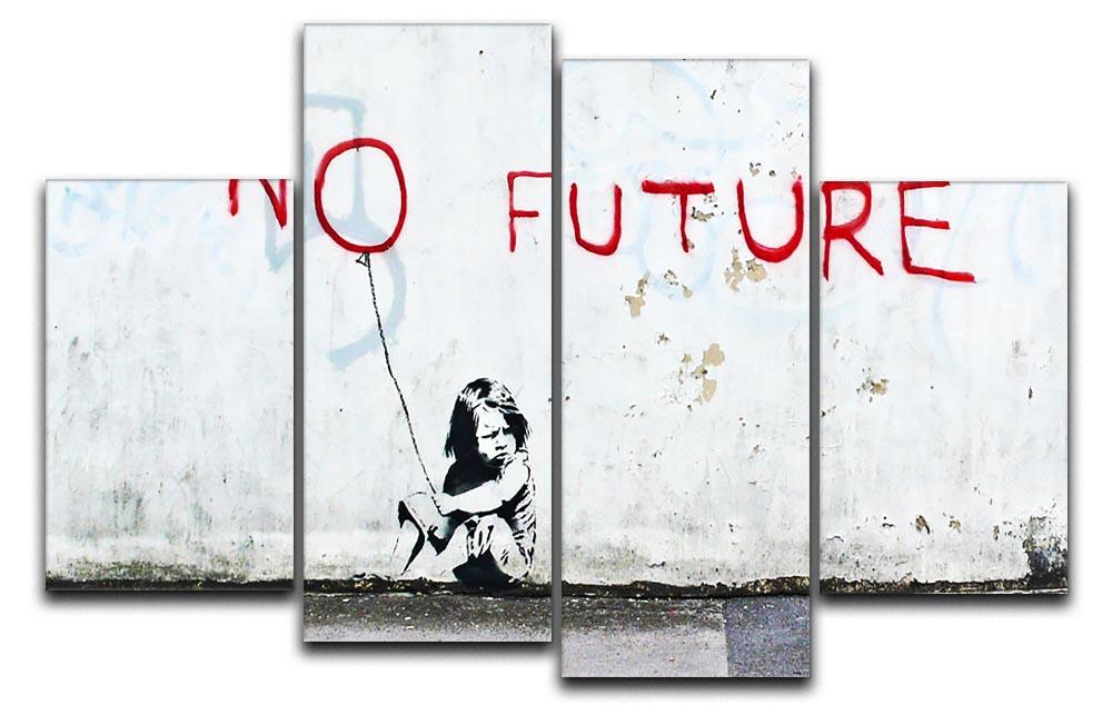 Banksy No Future 4 Split Panel Canvas  - Canvas Art Rocks - 1
