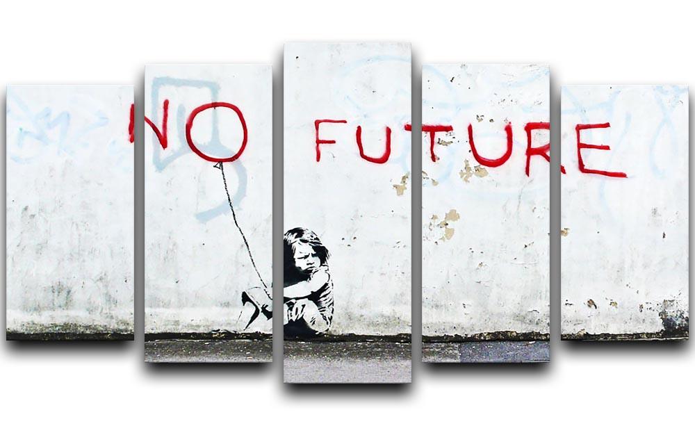 Banksy No Future 5 Split Panel Canvas  - Canvas Art Rocks - 1