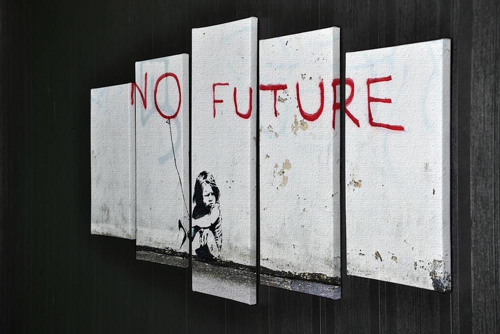 Banksy No Future 5 Split Panel Canvas - Canvas Art Rocks - 2