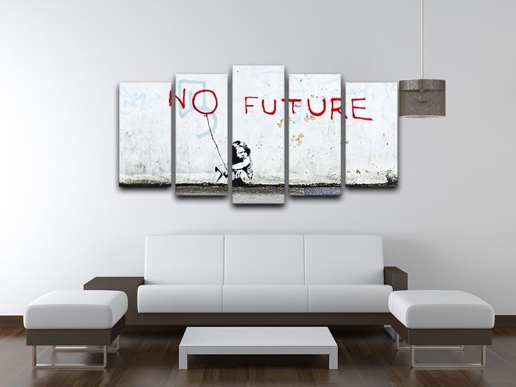 Banksy No Future 5 Split Panel Canvas - Canvas Art Rocks - 3