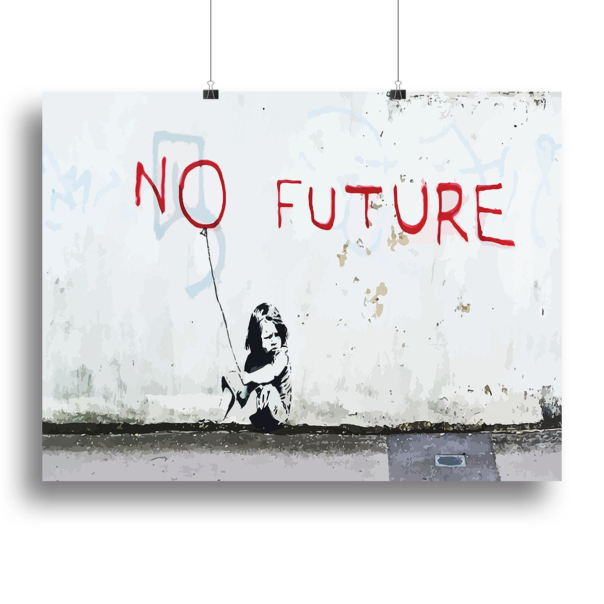 Banksy No Future Canvas Print or Poster - Canvas Art Rocks - 2