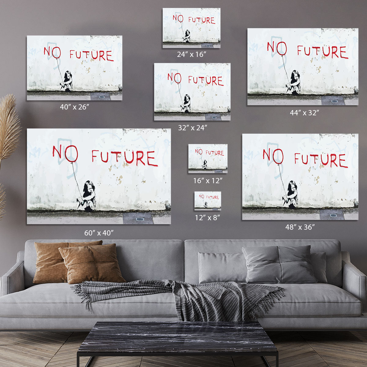 Banksy No Future Canvas Print or Poster - Canvas Art Rocks - 7