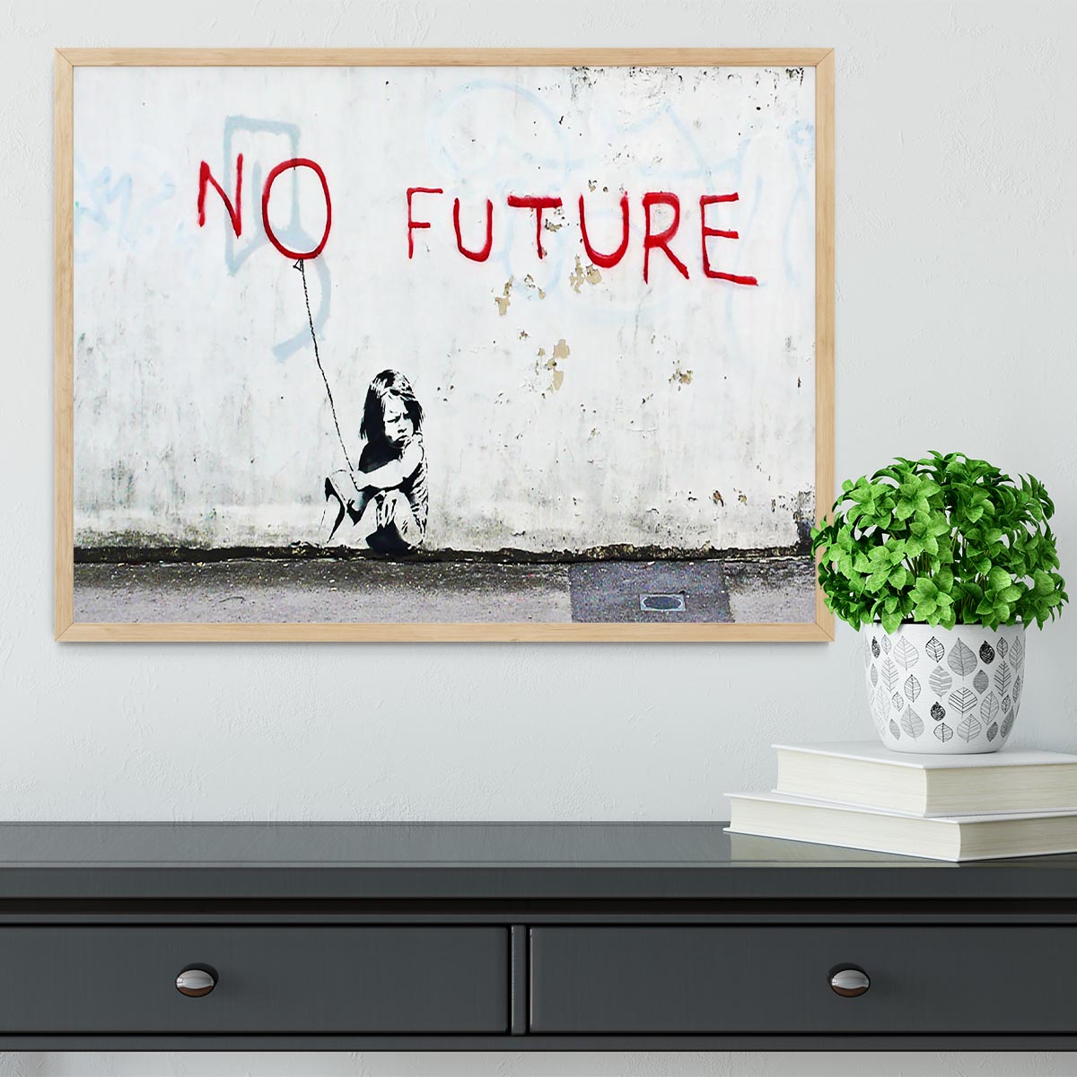 Banksy No Future Framed Print - Canvas Art Rocks - 4
