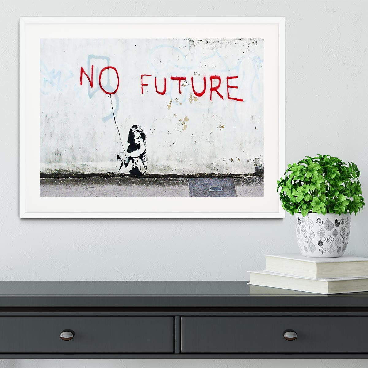 Banksy No Future Framed Print - Canvas Art Rocks - 5