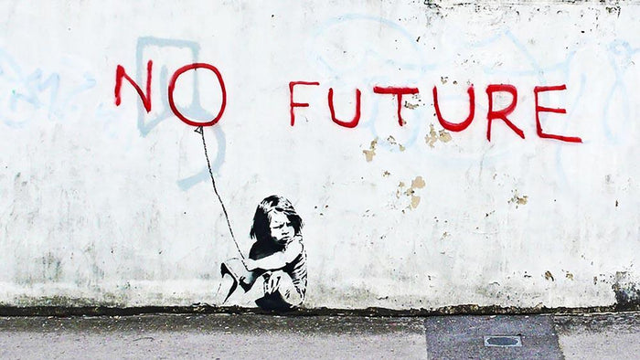 Banksy No Future Wall Mural Wallpaper