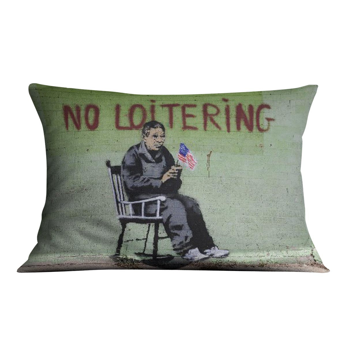 Banksy No Loitering Cushion