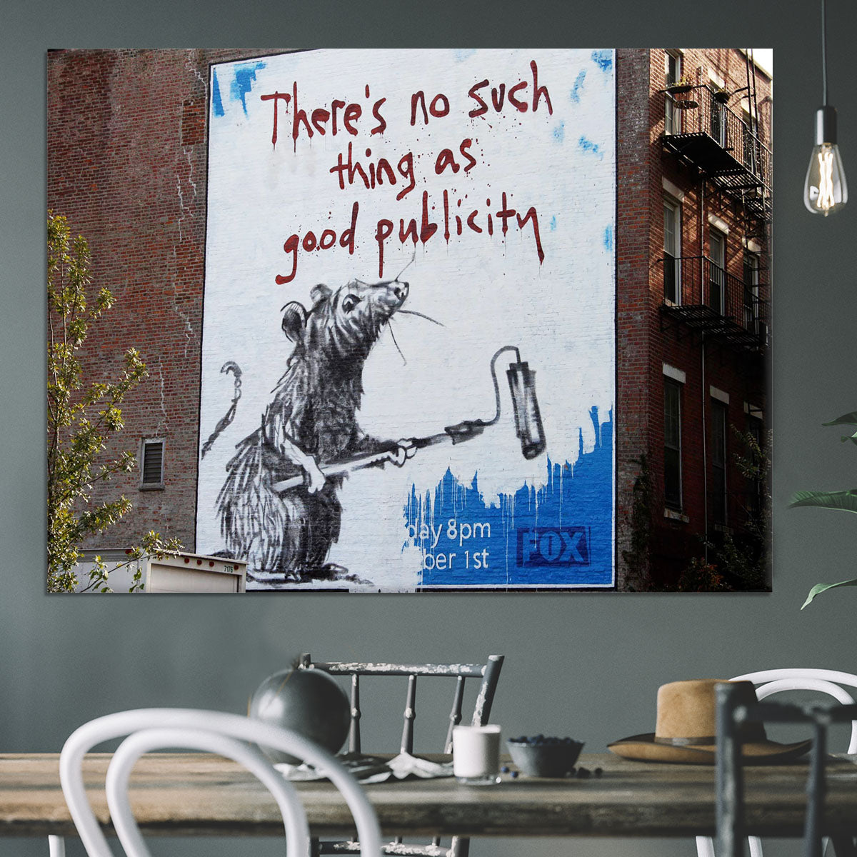 Banksy No Such Thing As Good Publicity Canvas Print or Poster - Canvas Art Rocks - 3