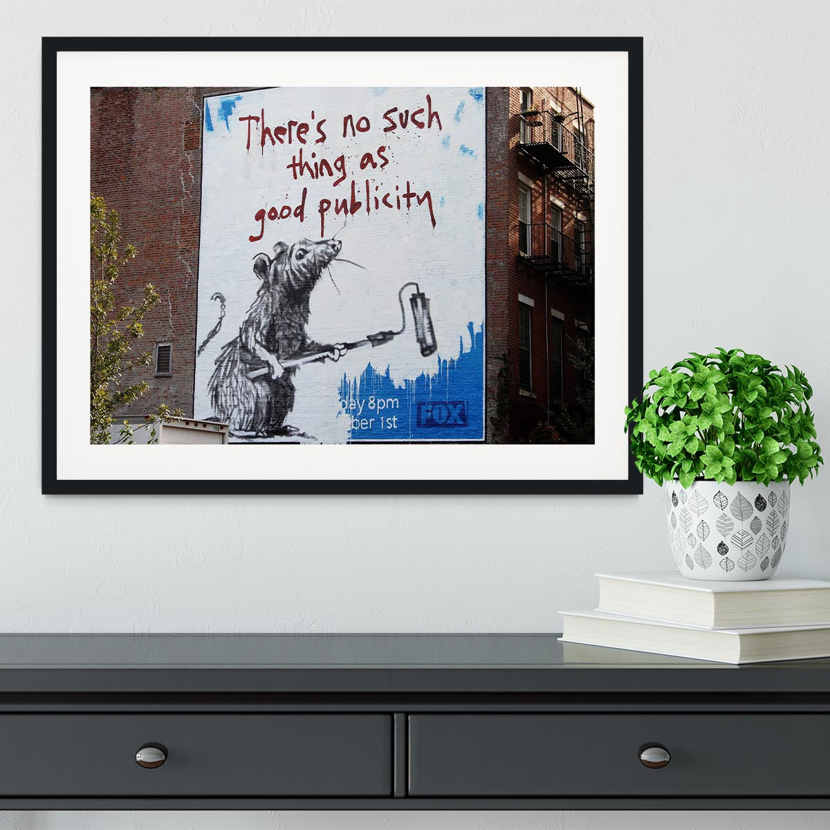 Banksy No Such Thing As Good Publicity Framed Print - Canvas Art Rocks - 1