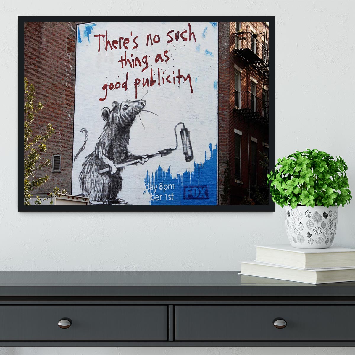 Banksy No Such Thing As Good Publicity Framed Print - Canvas Art Rocks - 2