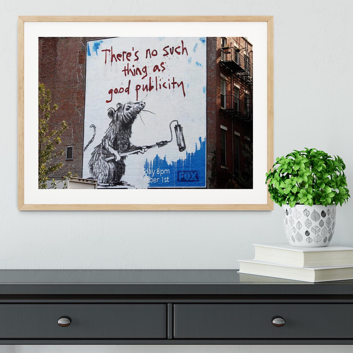 Banksy No Such Thing As Good Publicity Framed Print - Canvas Art Rocks - 3