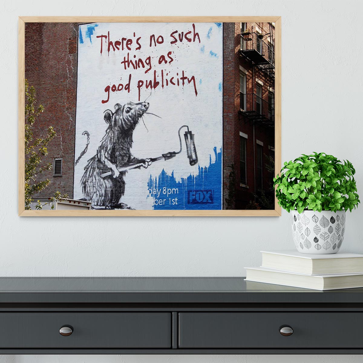 Banksy No Such Thing As Good Publicity Framed Print - Canvas Art Rocks - 4
