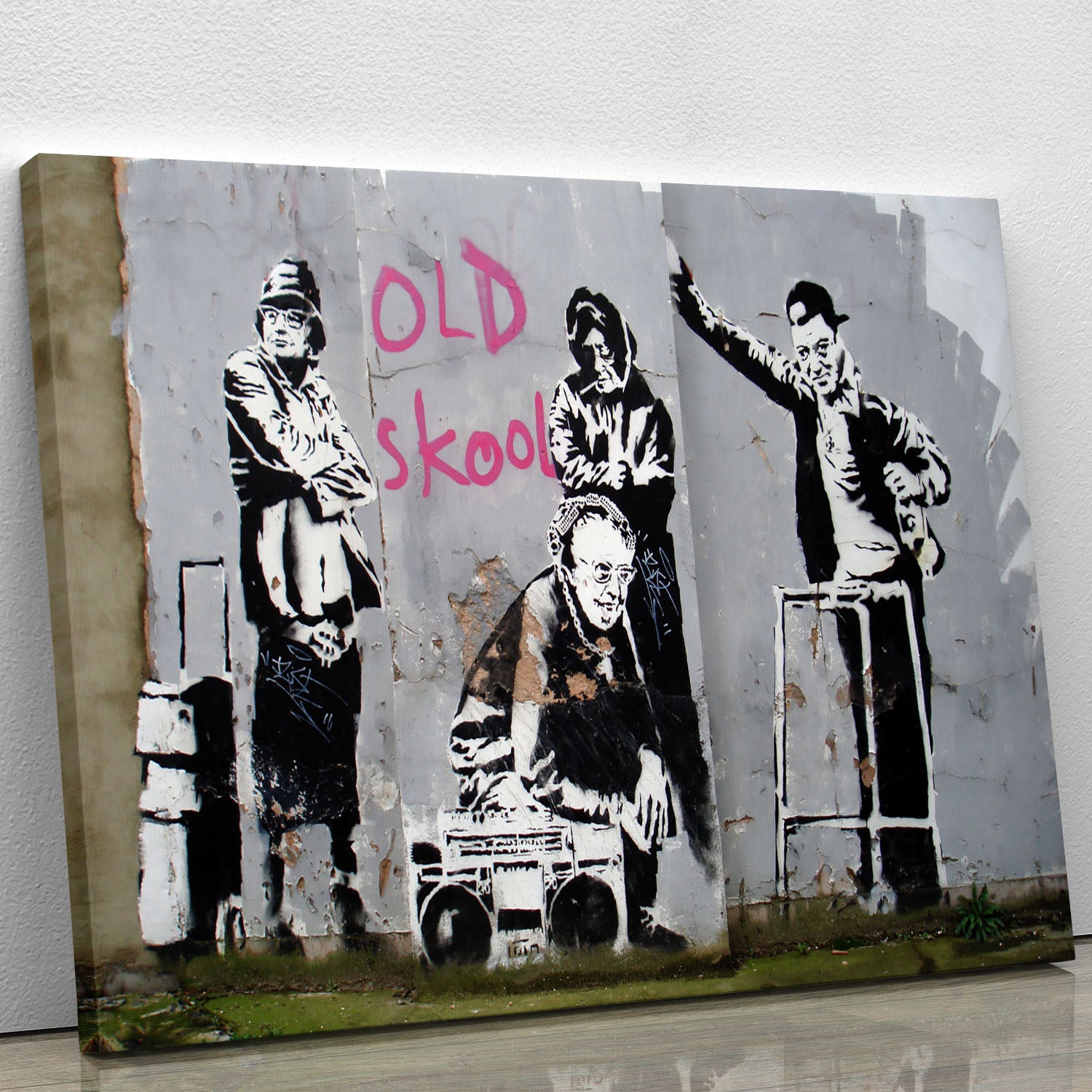 Banksy Old Skool Canvas Print or Poster - Canvas Art Rocks - 1