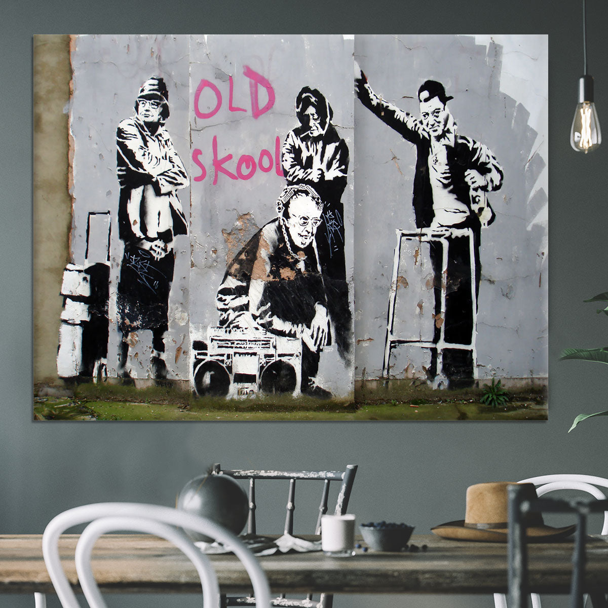 Banksy Old Skool Canvas Print or Poster - Canvas Art Rocks - 3