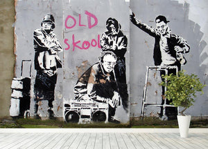 Banksy Old Skool Wall Mural Wallpaper - Canvas Art Rocks - 4