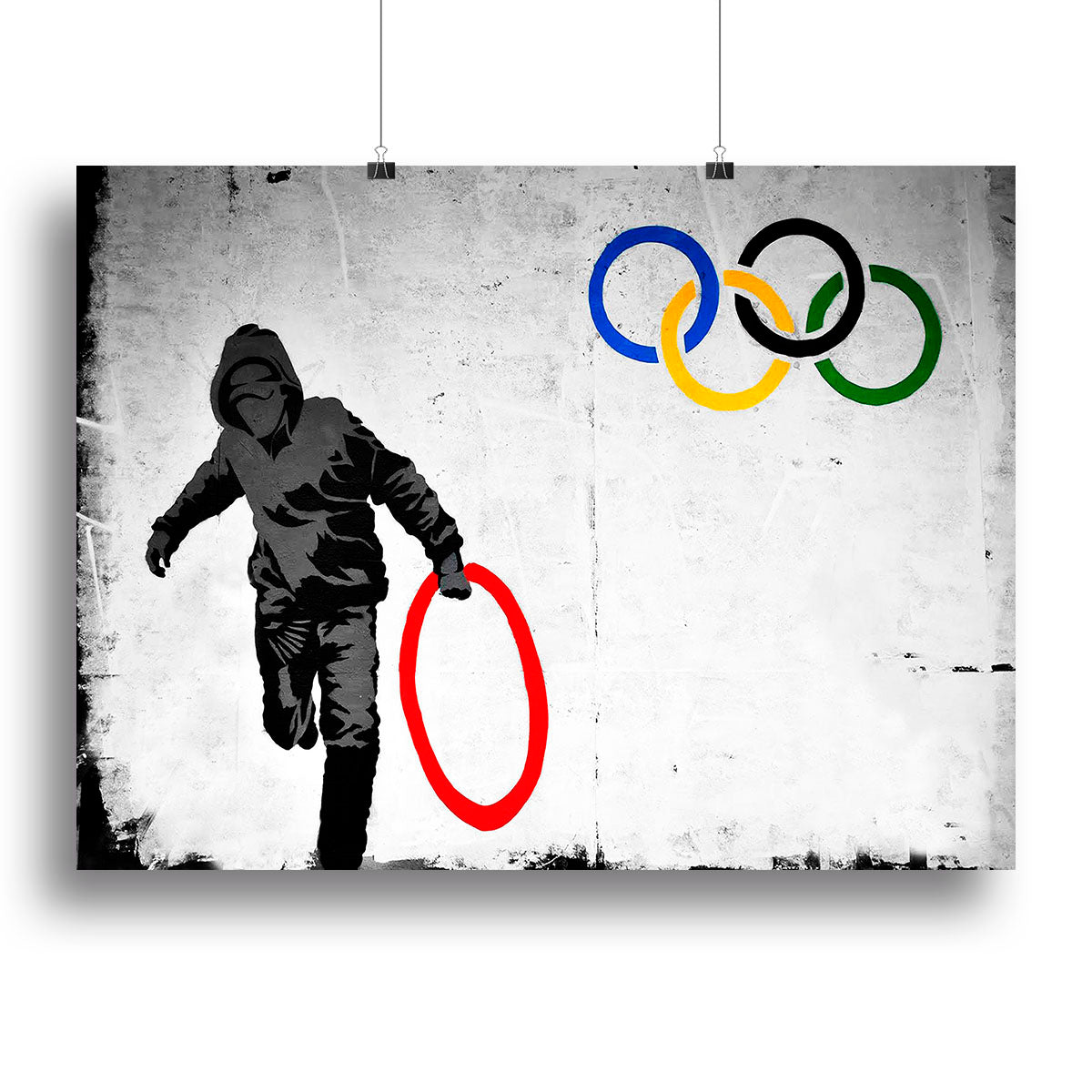 Banksy Olympic Rings Looter Canvas Print or Poster - Canvas Art Rocks - 2