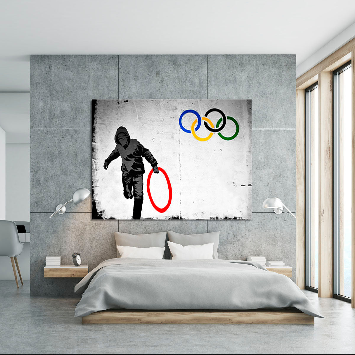 Banksy Olympic Rings Looter Canvas Print or Poster - Canvas Art Rocks - 5