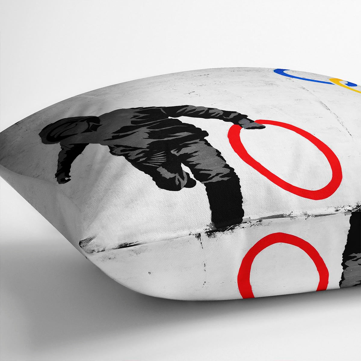 Banksy Olympic Rings Looter Cushion