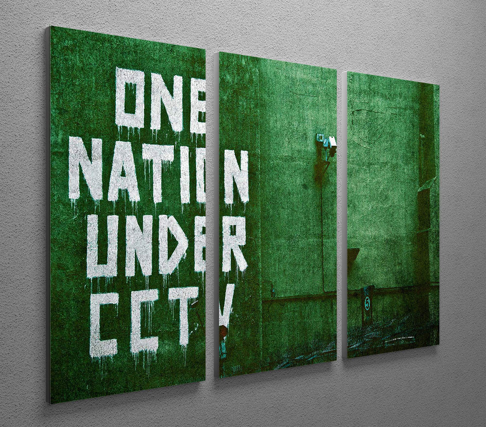 Banksy One Nation Under CCTV 3 Split Panel Canvas Print - Canvas Art Rocks