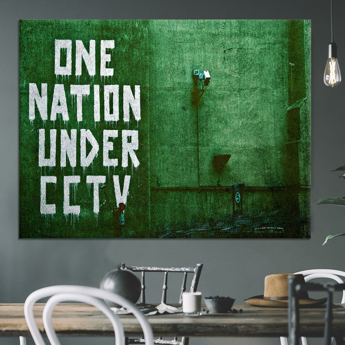 Banksy One Nation Under CCTV Canvas Print or Poster - Canvas Art Rocks - 3