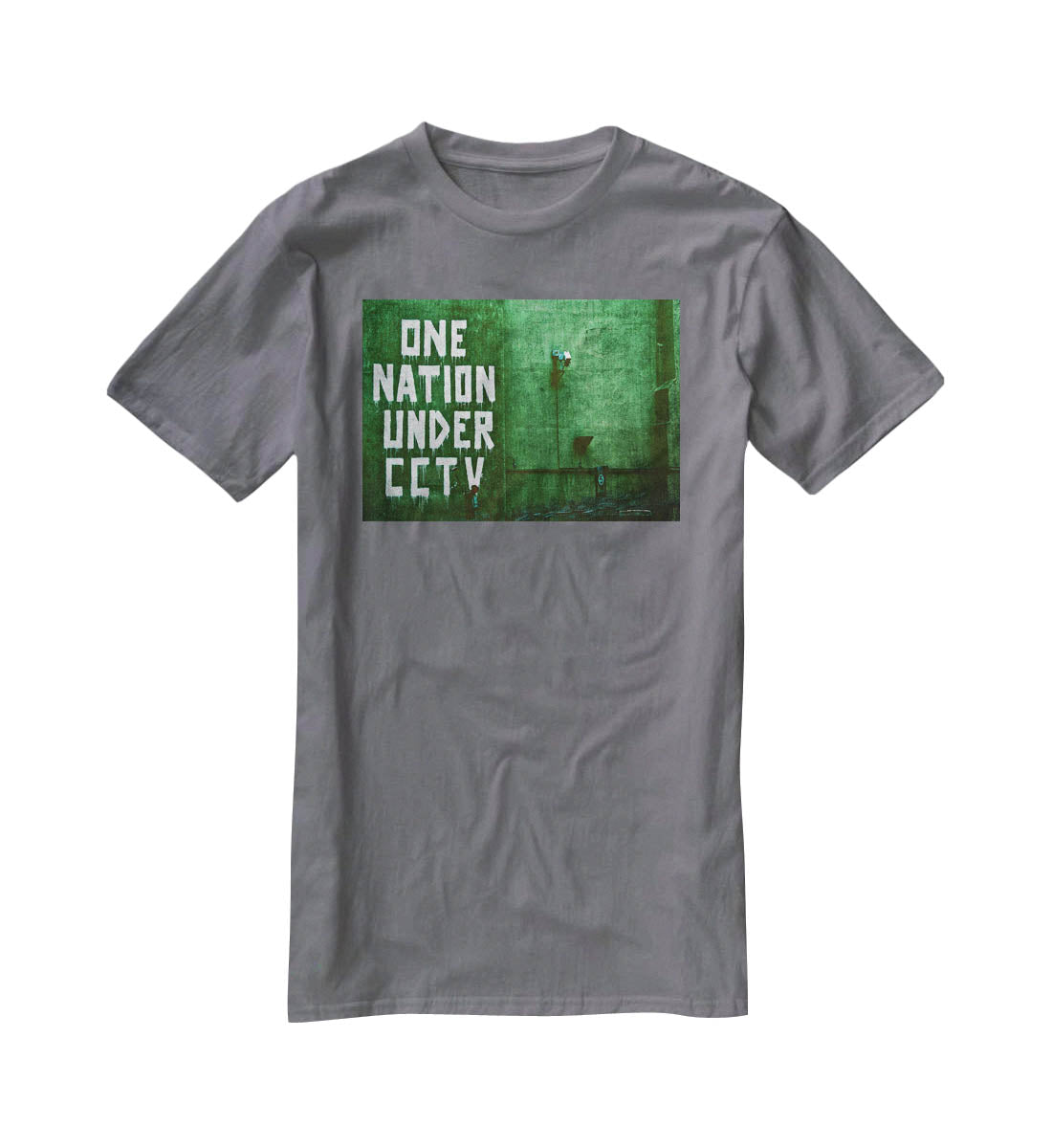 Banksy One Nation Under CCTV T-Shirt - Canvas Art Rocks - 3