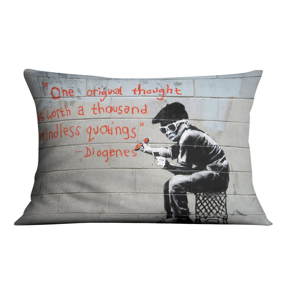 Banksy One Original Thought Cushion