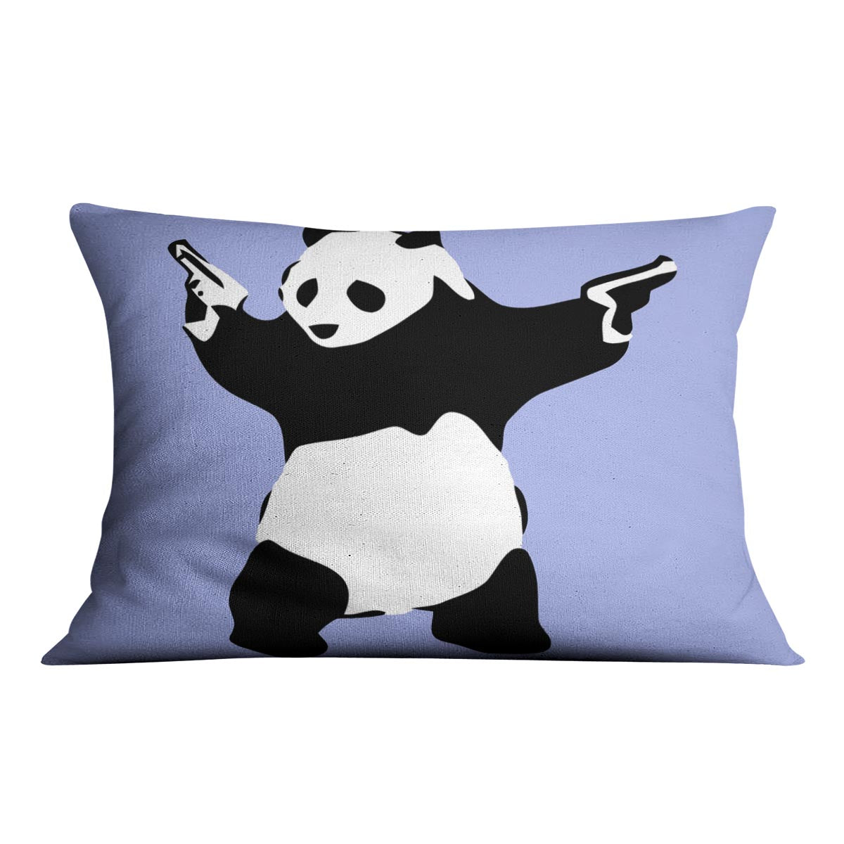 Banksy Panda Blue Cushion - Canvas Art Rocks - 4