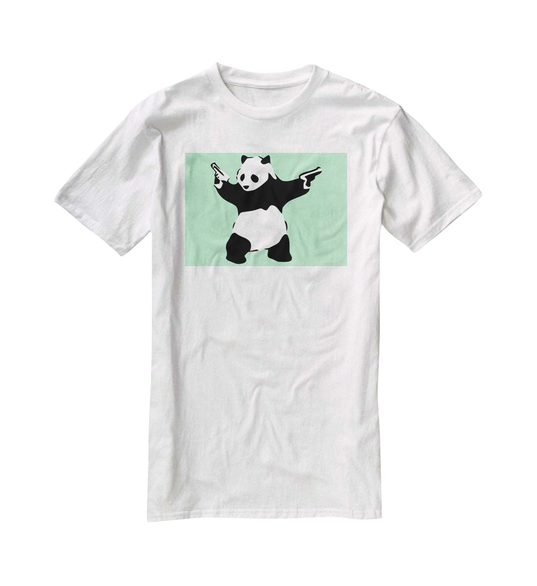 Banksy Panda Green T-Shirt - Canvas Art Rocks - 5