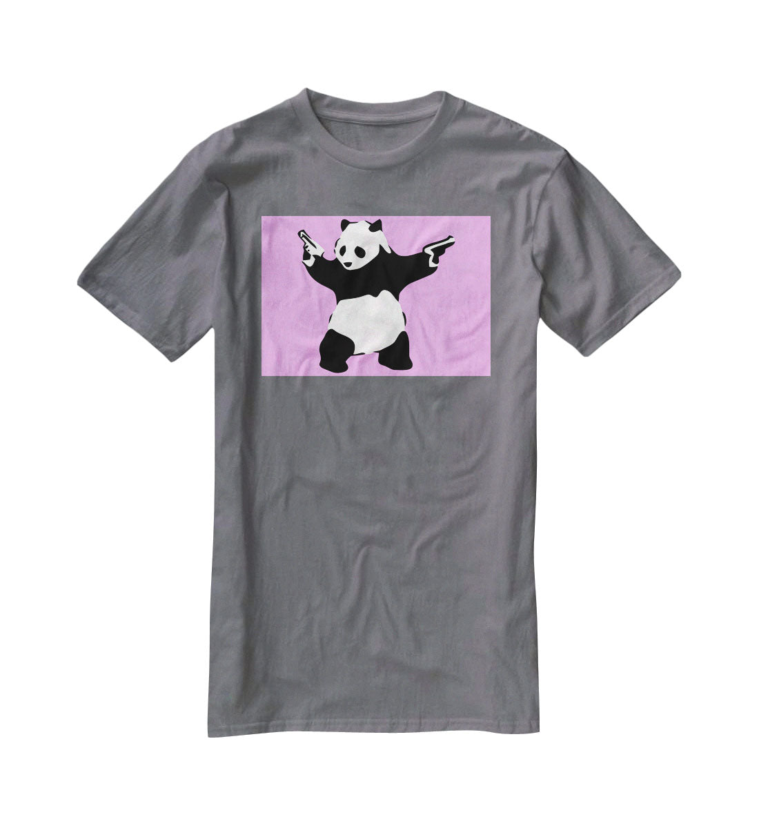 Banksy Panda Purple T-Shirt - Canvas Art Rocks - 3