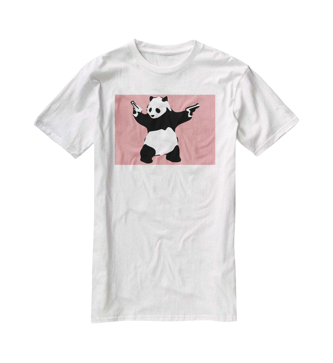Banksy Panda Red T-Shirt - Canvas Art Rocks - 5