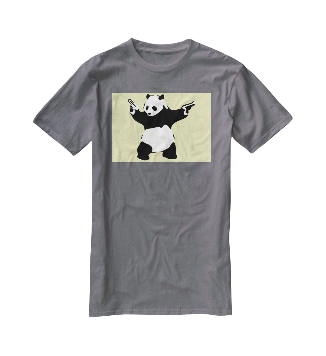 Banksy Panda Yellow T-Shirt - Canvas Art Rocks - 3