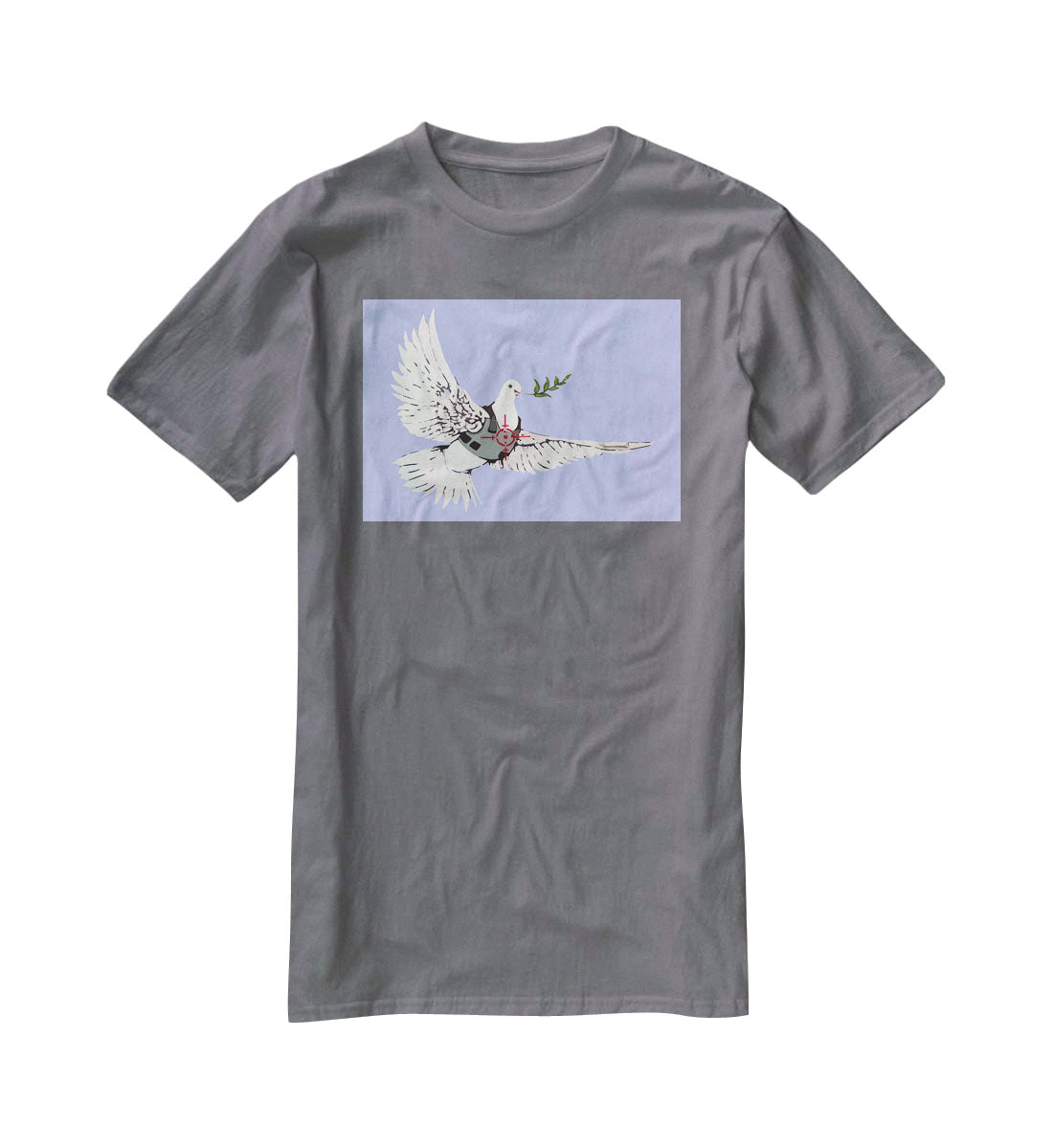 Banksy Peace Dove Blue T-Shirt - Canvas Art Rocks - 3