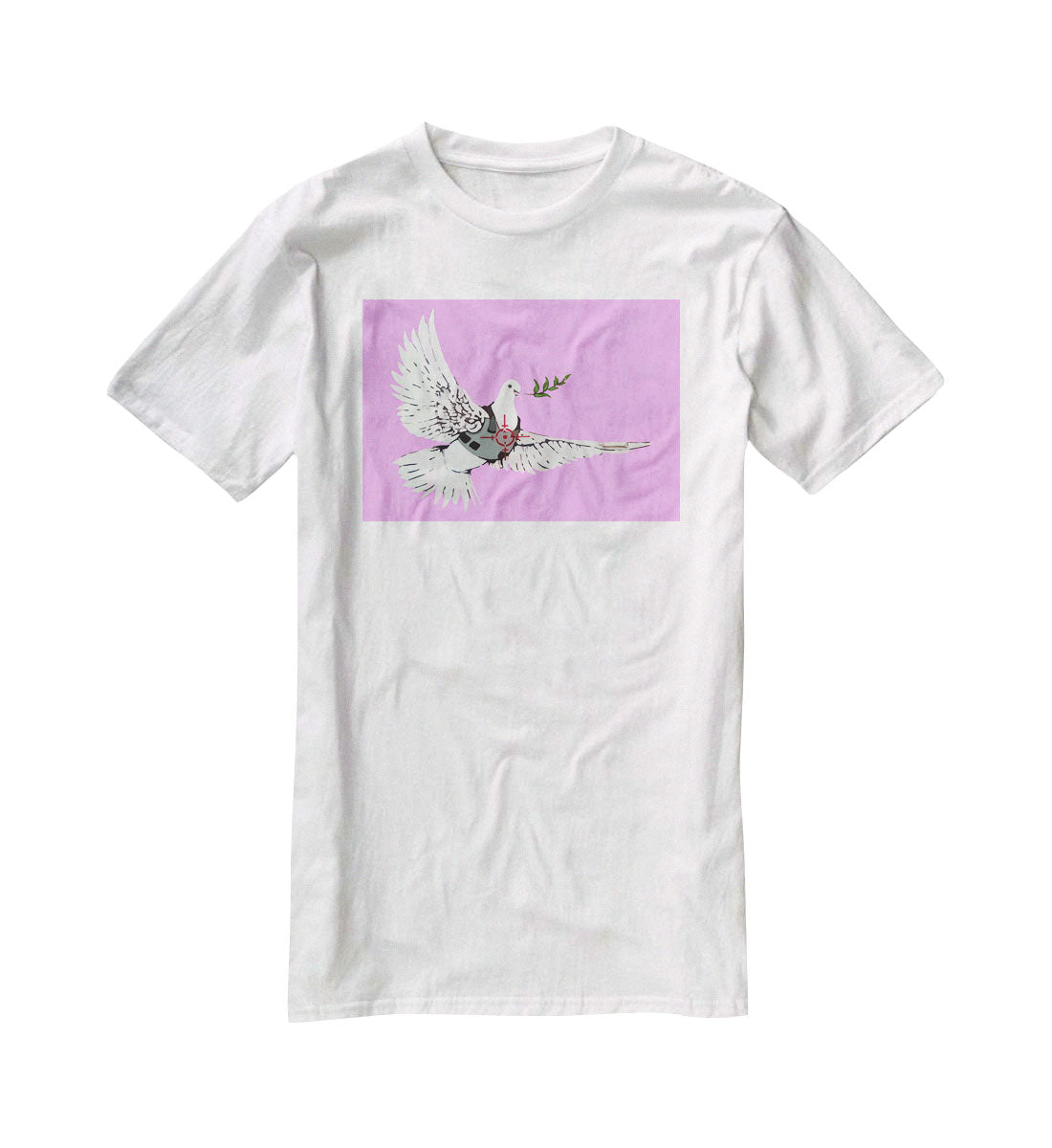 Banksy Peace Dove Purple T-Shirt - Canvas Art Rocks - 5