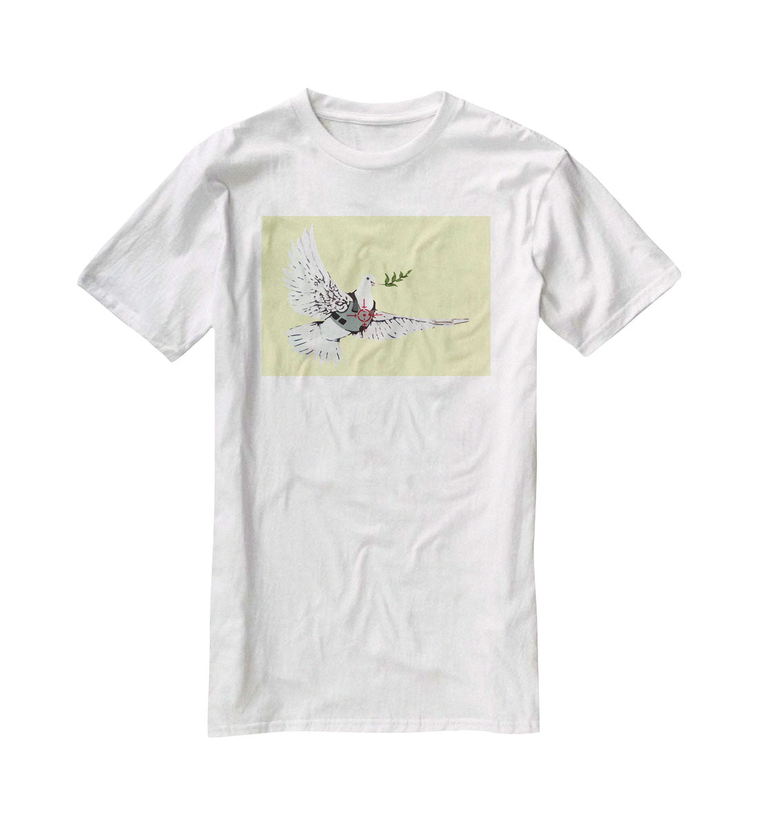 Banksy Peace Dove Yellow T-Shirt - Canvas Art Rocks - 5