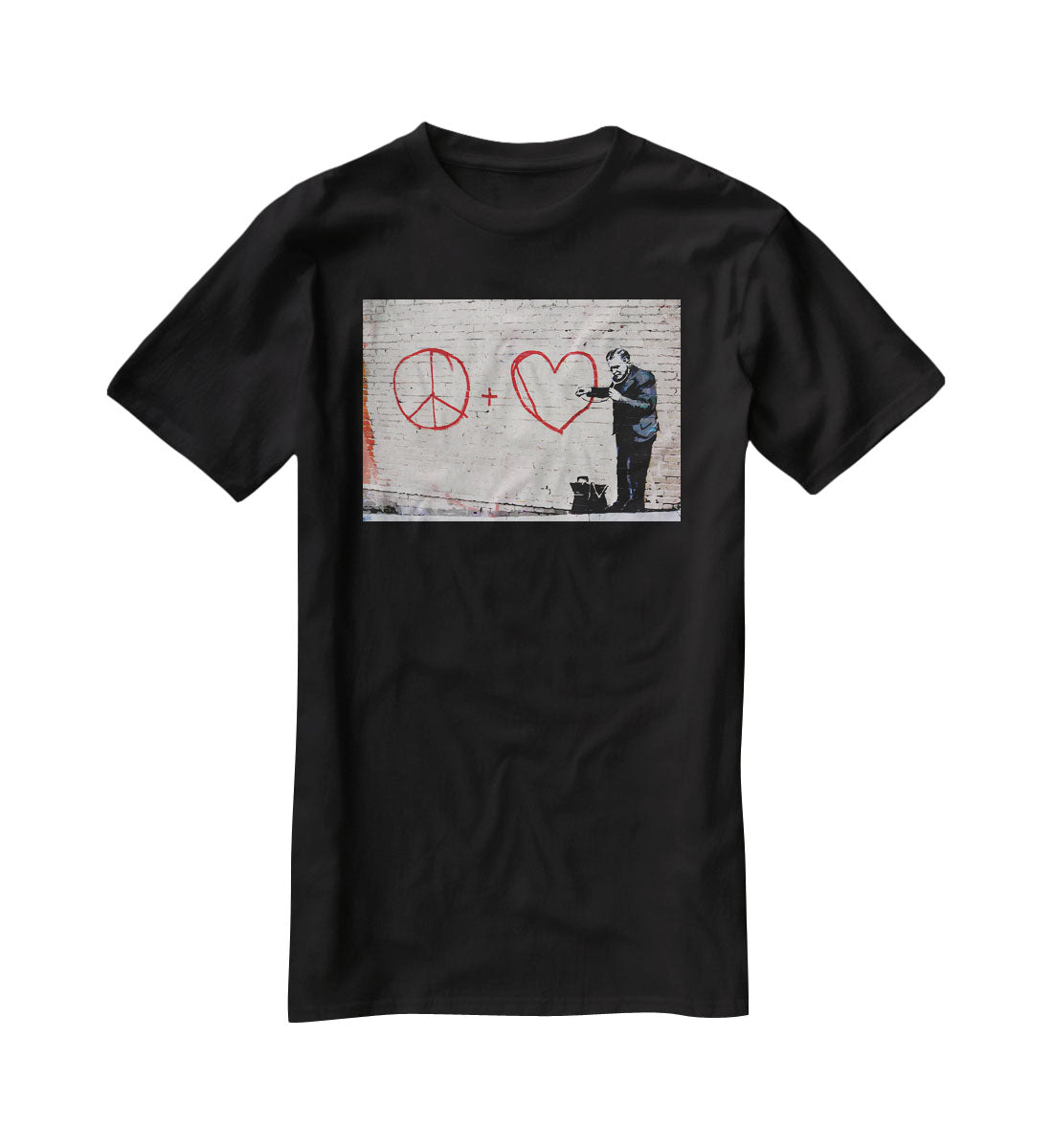 Banksy Peaceful Hearts Doctor San Francisco T-Shirt - Canvas Art Rocks - 1