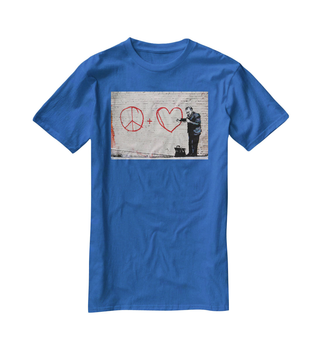 Banksy Peaceful Hearts Doctor San Francisco T-Shirt - Canvas Art Rocks - 2