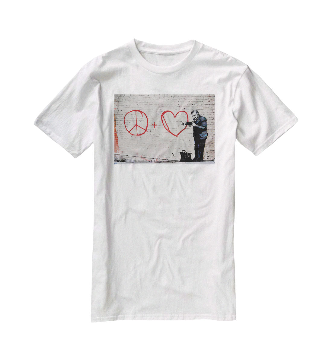 Banksy Peaceful Hearts Doctor San Francisco T-Shirt - Canvas Art Rocks - 5