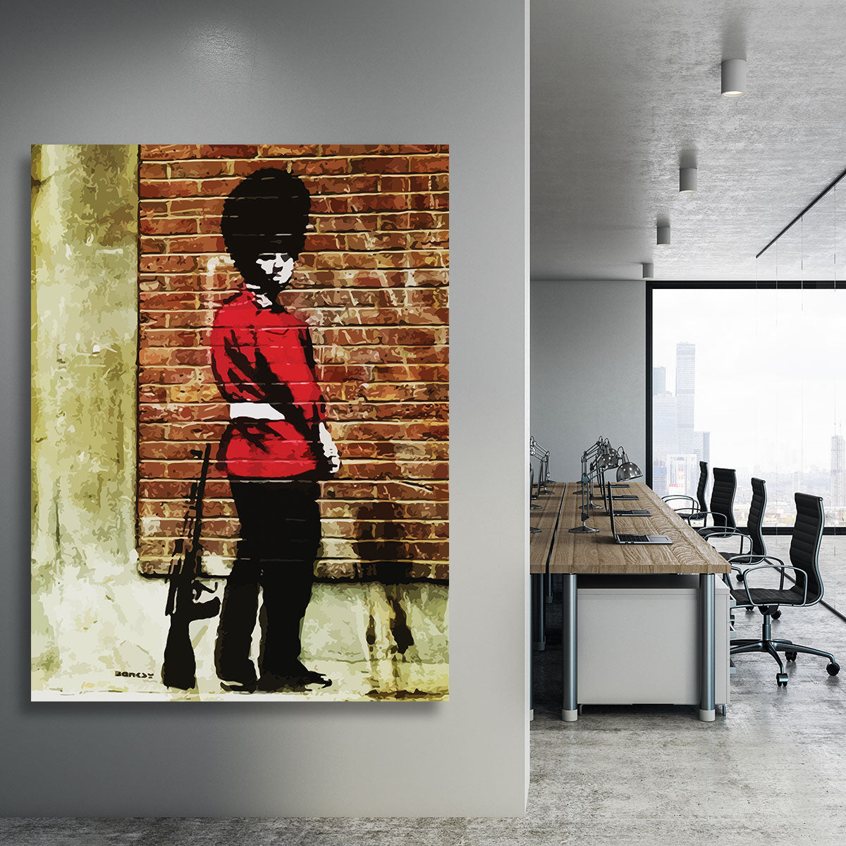 Banksy Pissing London Soldier Canvas Print or Poster - Canvas Art Rocks - 3